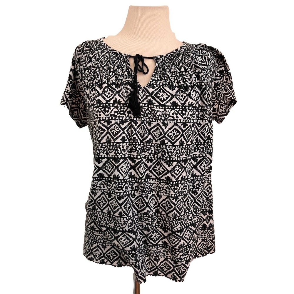 Lauren ‎ Ralph Lauren Sz P S  Black Women's short sleeve Cottagecore